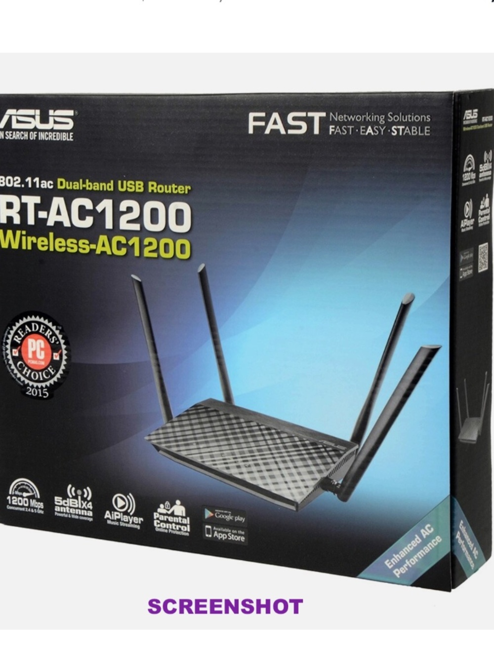 ASUS RT-AC1200 Dual Band WiFi Router - WIRELESS INTERNET - Picture 6 of 6